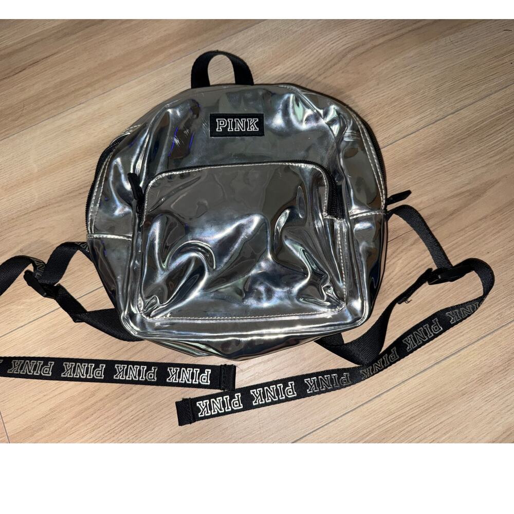 Victoria's Secret Pink Silver Mini Backpack
